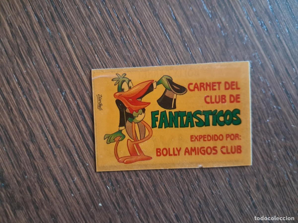 Coleccionismo cromos antiguos: cromo adhesivo de bollycao, bolly-carnet, carnet del club de fant&aacute;sticos. sin pegar.