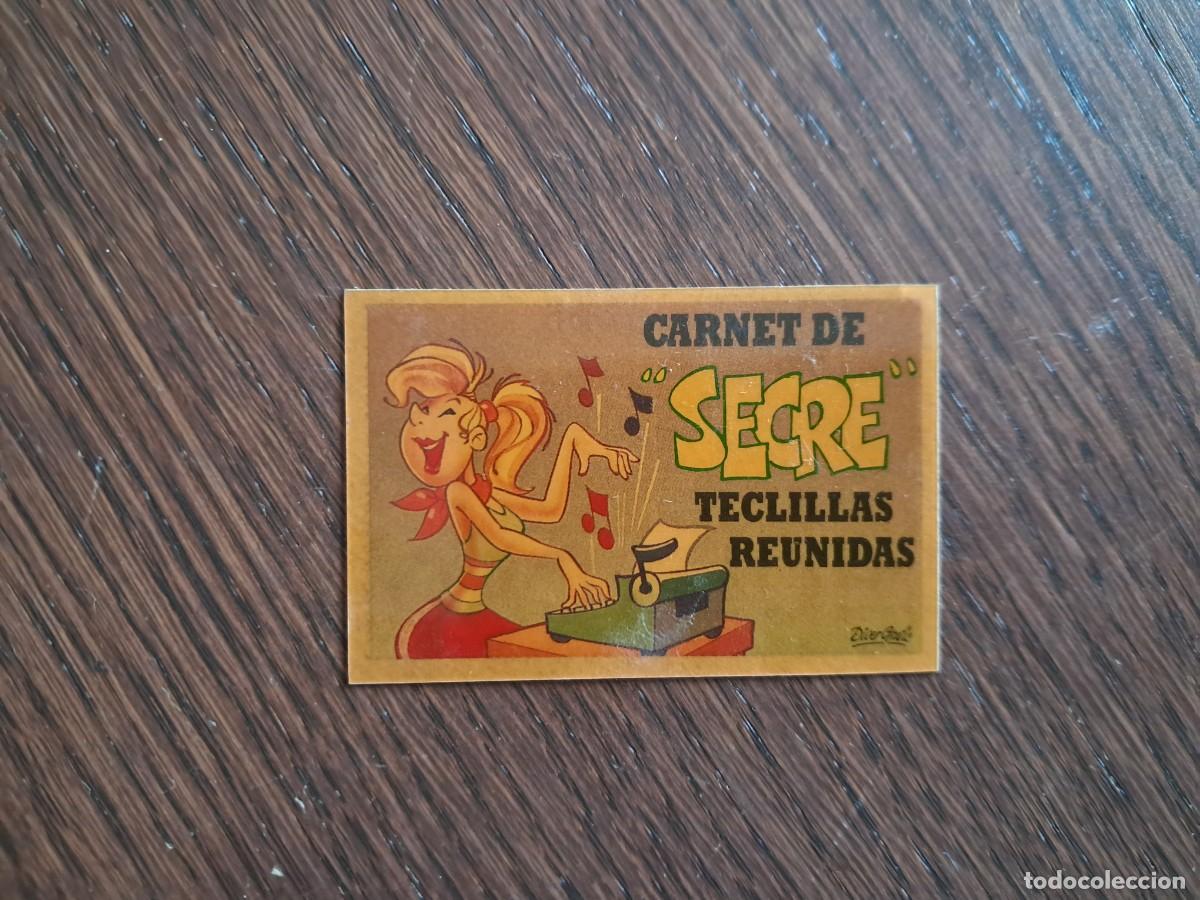Coleccionismo cromos antiguos: cromo adhesivo de bollycao, bolly-carnet, carnet de secre. sin pegar.