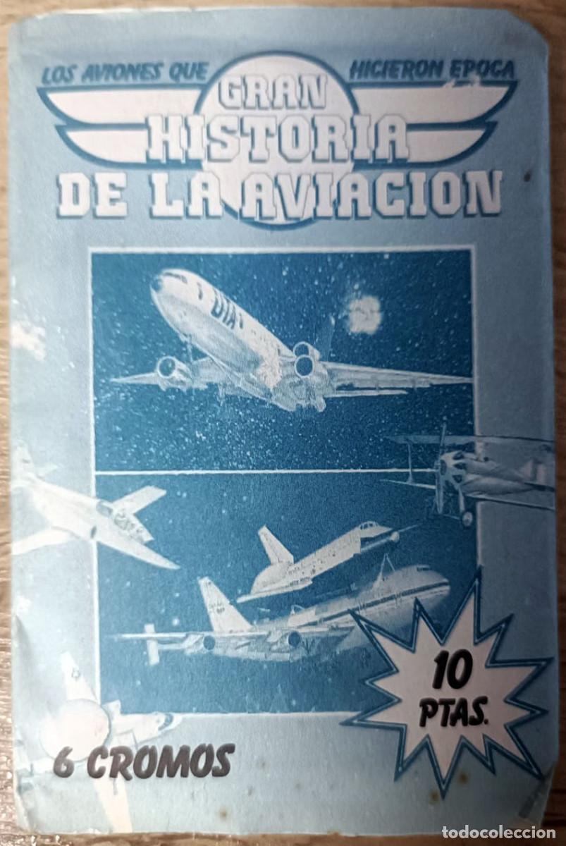 Coleccionismo cromos antiguos: SOBRE DE CROMOS ALBUM GRAN HISTORIA DE LA AVIACION (SIN ABRIR)