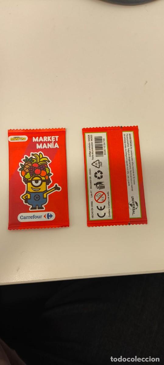 Coleccionismo cromos antiguos: 1X SOBRE SIN ABRIR DE CROMOS LOS MINIONS MARKET MANIA , CARREFOUR