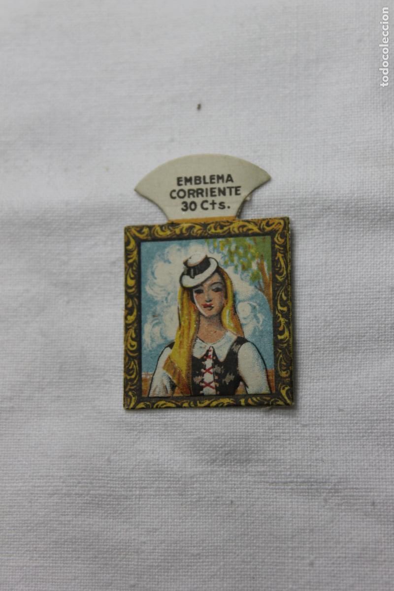 Coleccionismo cromos antiguos: EMBLEMA AUXILIO SOCIAL TINERFE&Ntilde;A N&ordm; 4
