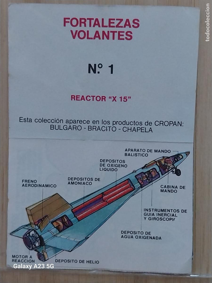 Coleccionismo cromos antiguos: CROPAN MEGATON EL MUNDO QUE NO VES CROMO 1 FORTALEZAS VOLANTES REACTOR X15 RECUPERADO ORIGINAL