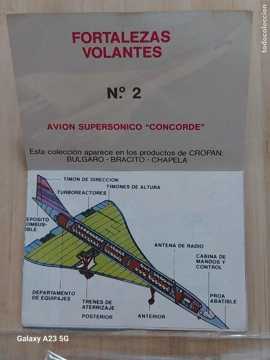 Coleccionismo cromos antiguos: CROPAN MEGATON EL MUNDO QUE NO VES CROMO 2 AVION CONCORDE FORTALEZAS VOLANTES RECUPERADO ORIGINAL