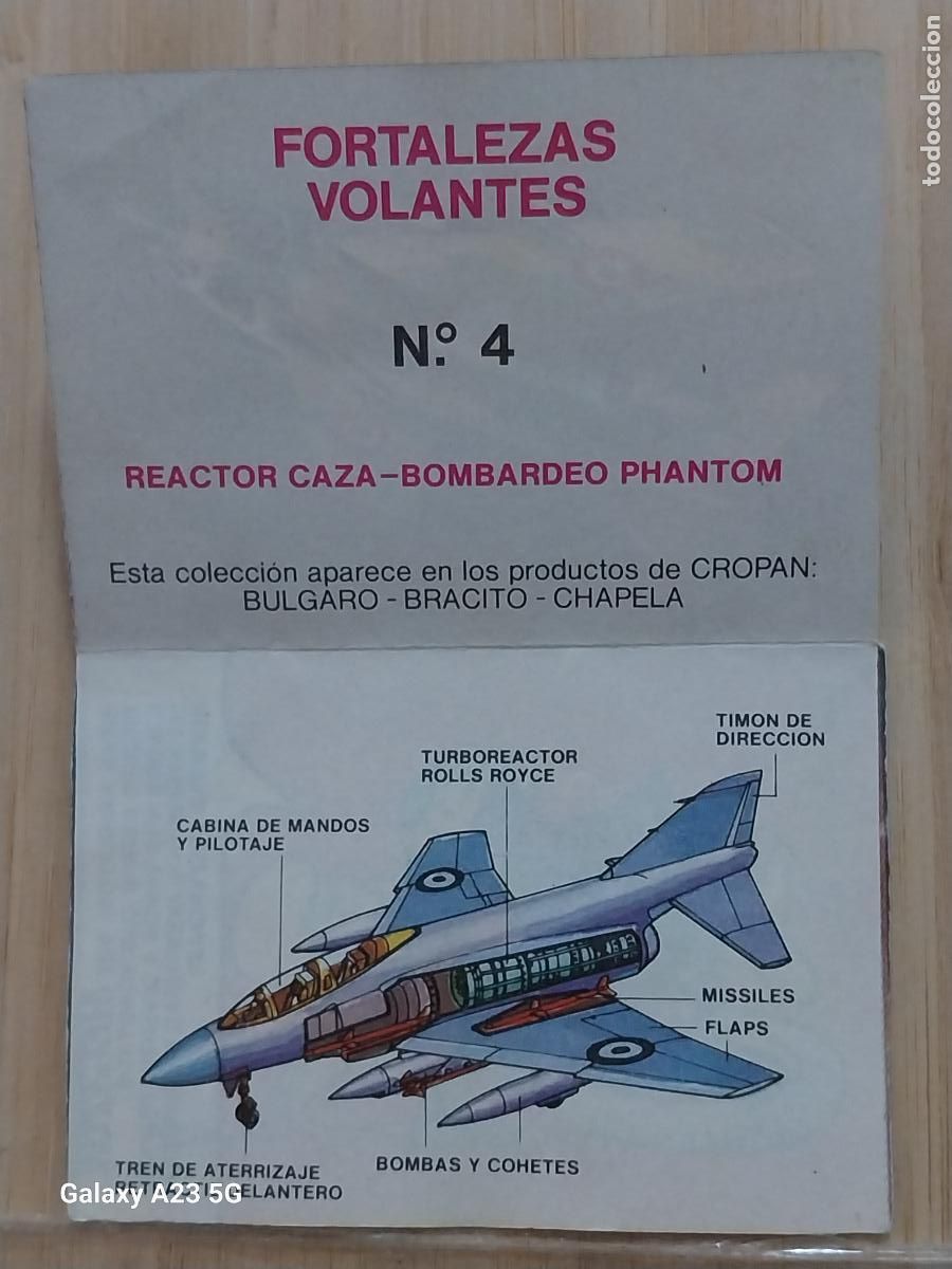 Coleccionismo cromos antiguos: CROPAN MEGATON EL MUNDO QUE NO VES CROMO 4 PHANTOM CAZA FORTALEZAS VOLANTES RECUPERADO ORIGINAL