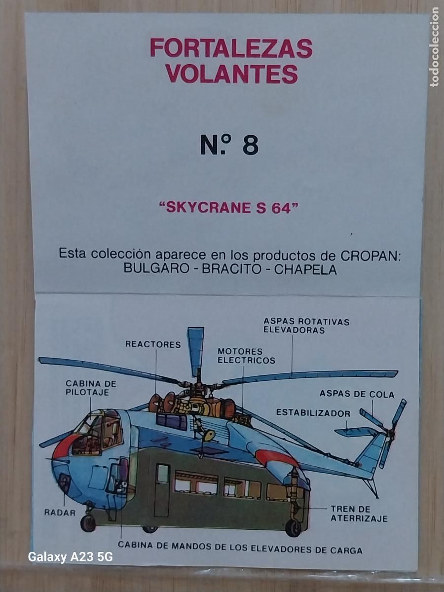 Coleccionismo cromos antiguos: CROPAN MEGATON EL MUNDO QUE NO VES CROMO 8 SKYCRANE S 64 RECUPERADO ORIGINAL