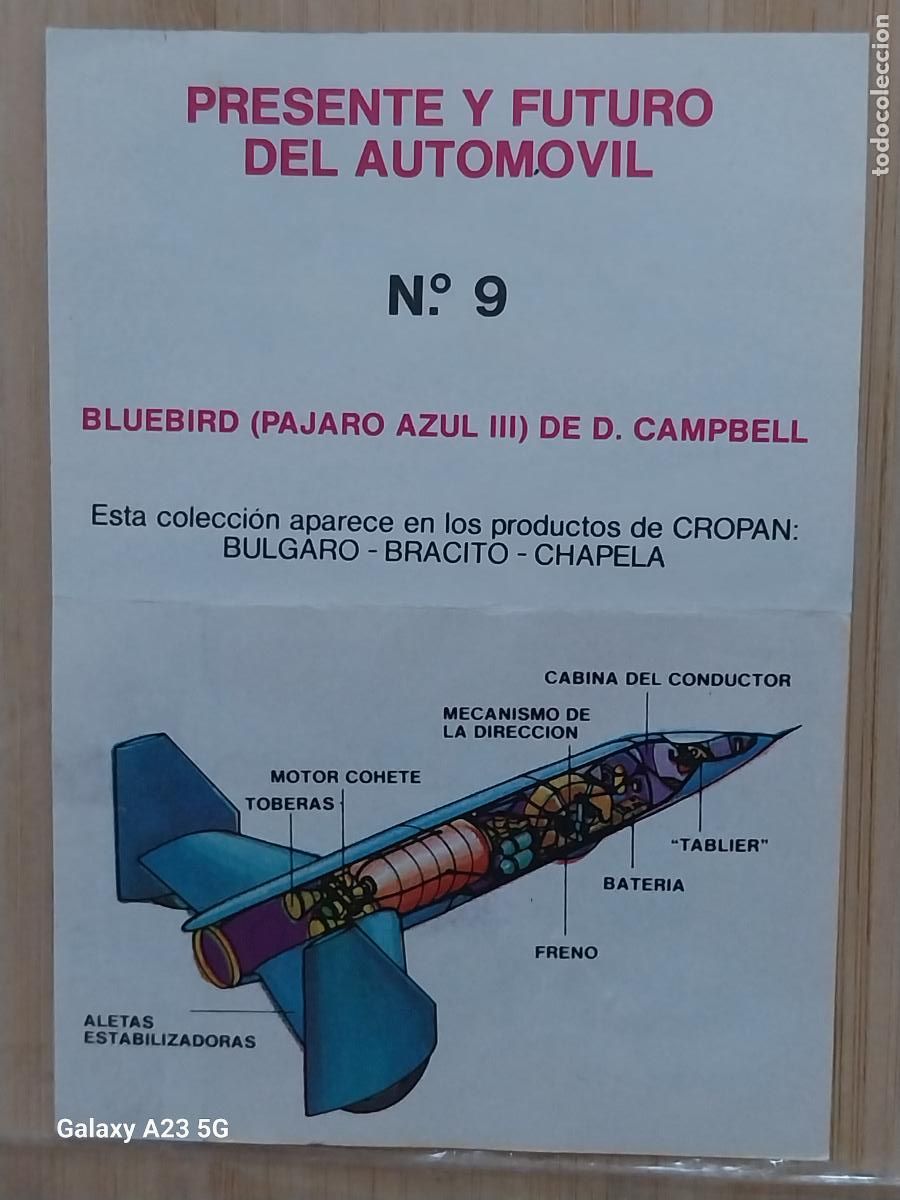 Coleccionismo cromos antiguos: CROPAN MEGATON EL MUNDO QUE NO VES CROMO 9 BLUEBIRD RECUPERADO ORIGINAL