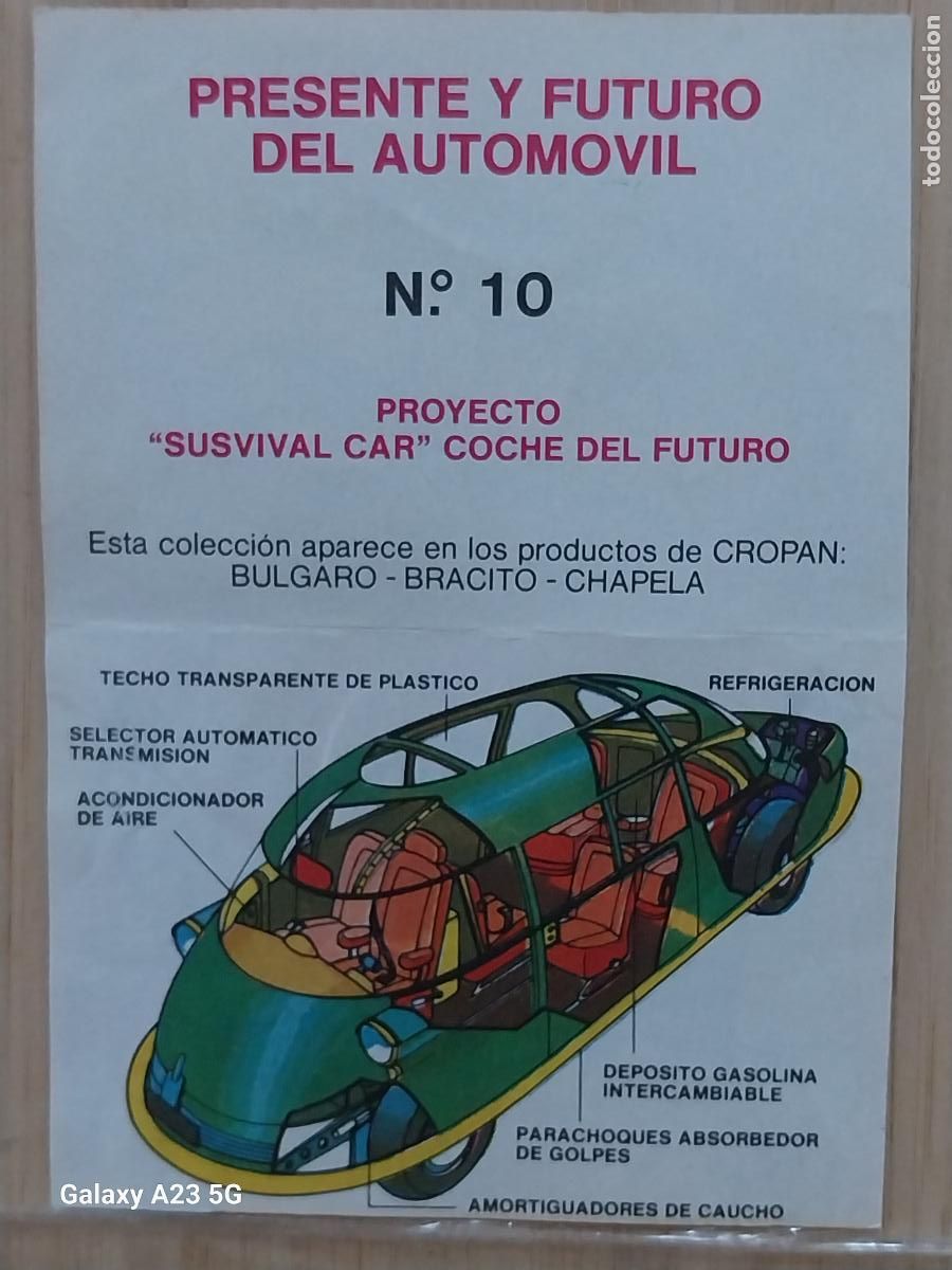 Coleccionismo cromos antiguos: CROPAN MEGATON EL MUNDO QUE NO VES CROMO 10 SUSVIVAL CAR RECUPERADO ORIGINAL