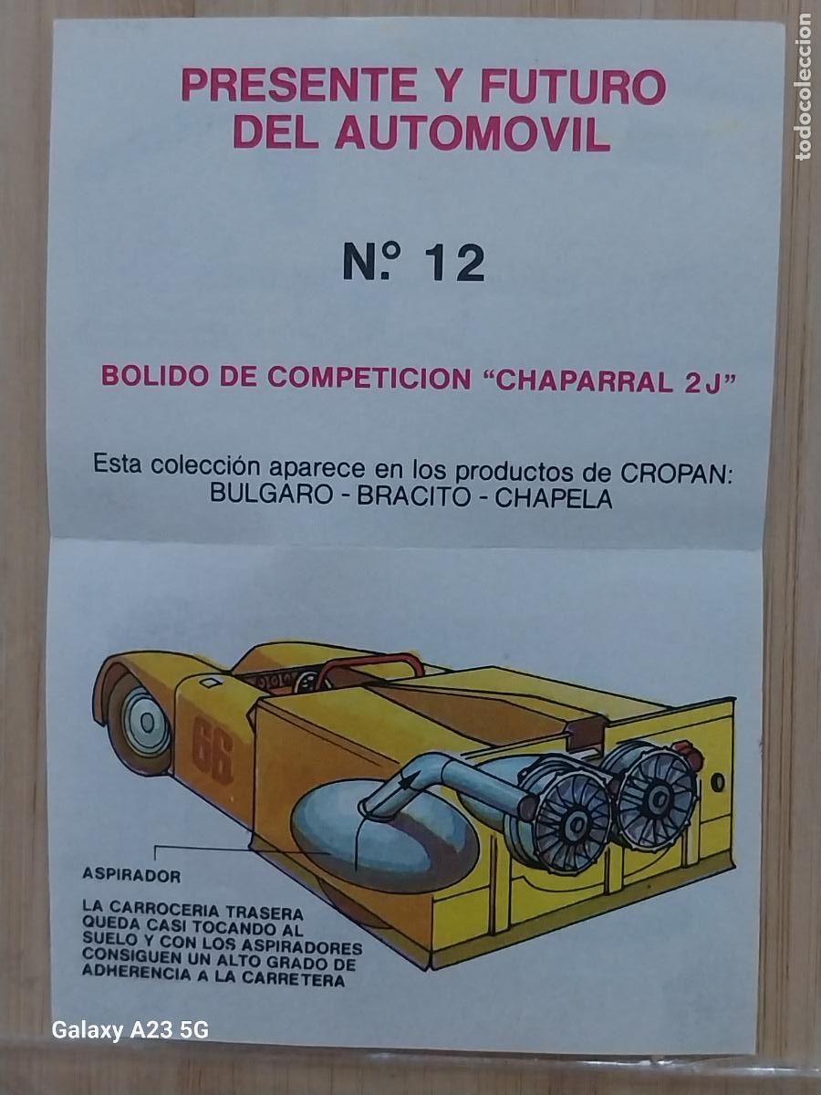 Coleccionismo cromos antiguos: CROPAN MEGATON EL MUNDO QUE NO VES CROMO 12 CHAPARRAL BOLIDO RECUPERADO ORIGINAL