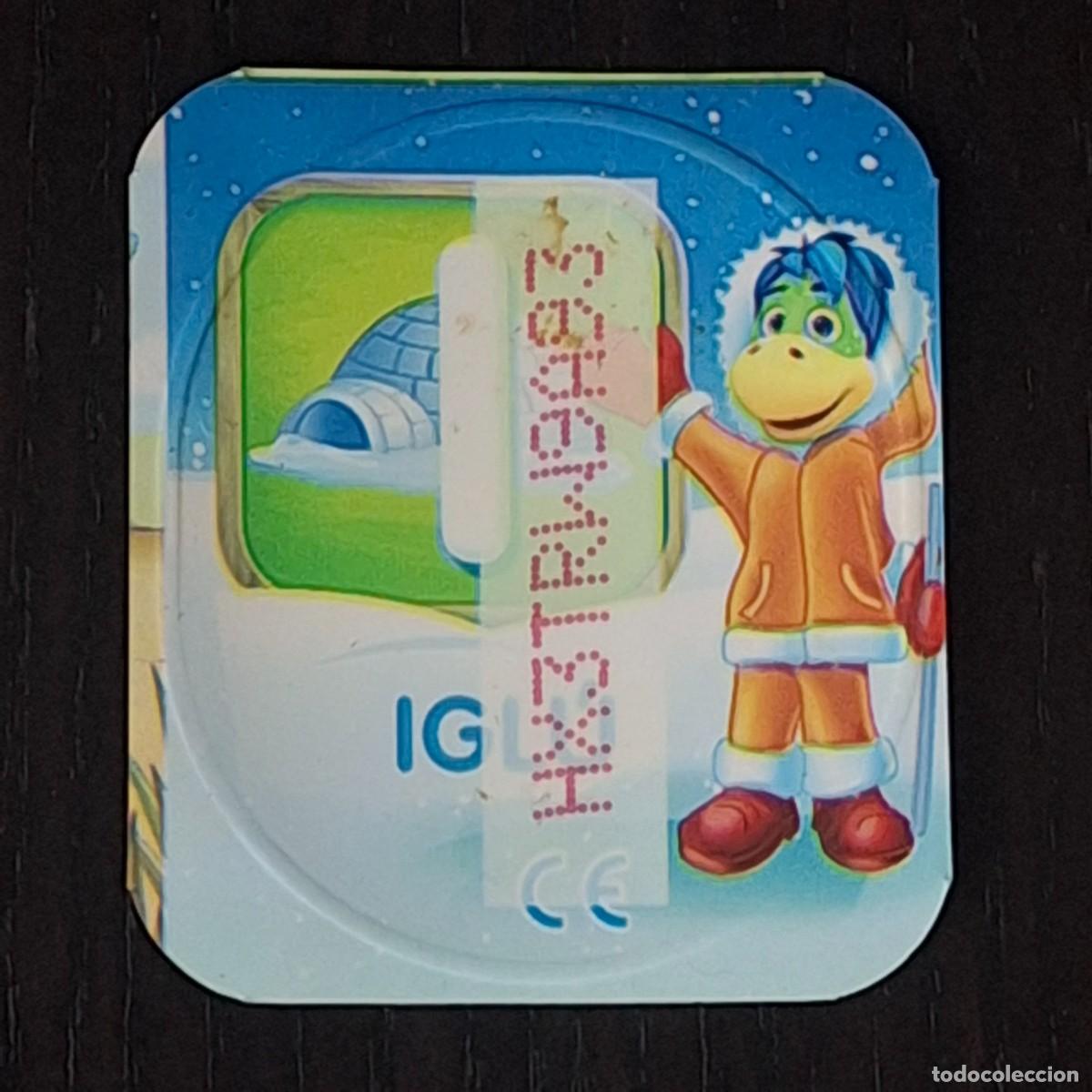 Coleccionismo cromos antiguos: DANONINO PETIT SUISSE TAPA YOGURT CROMO - ABECEDARIO - LETRA I IGLO - DANONE