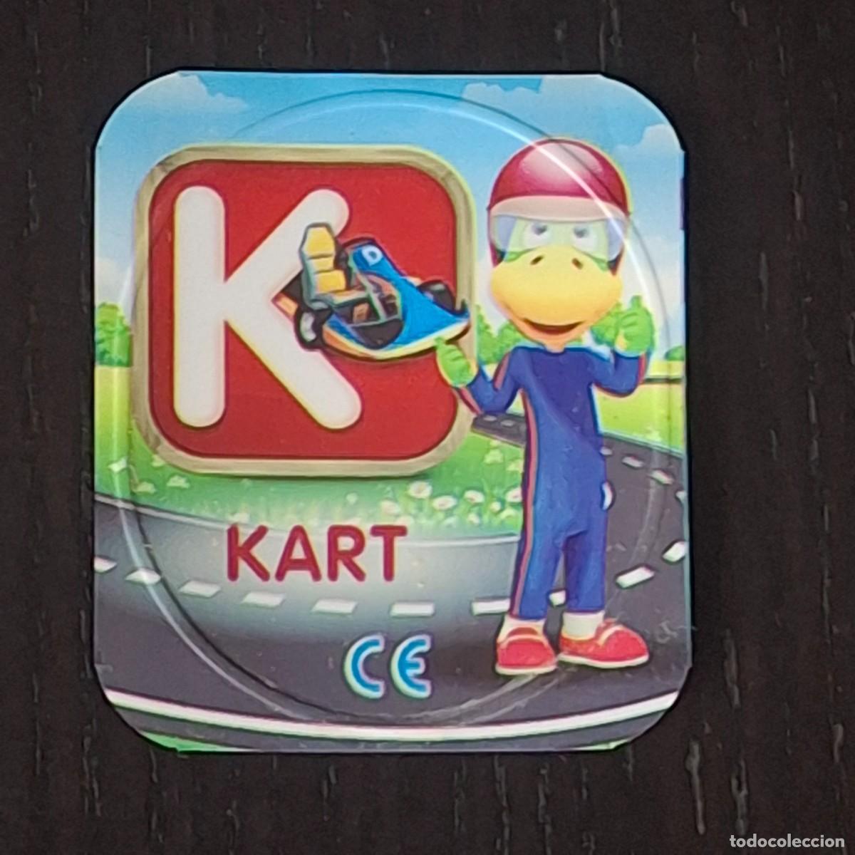 Coleccionismo cromos antiguos: DANONINO PETIT SUISSE TAPA YOGURT CROMO - ABECEDARIO - LETRA K KART - DANONE
