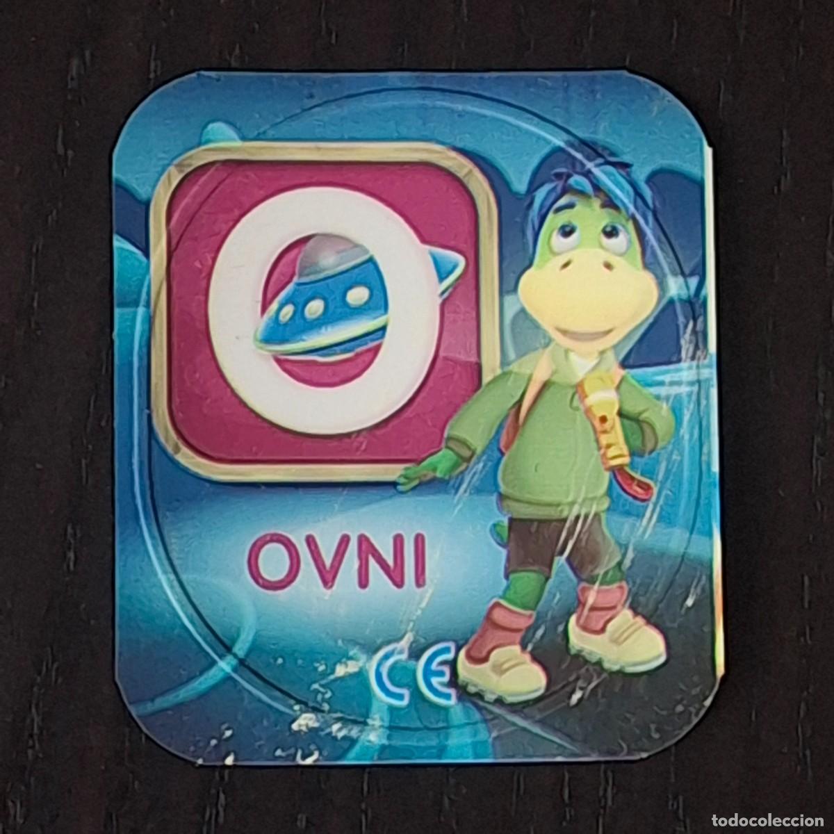 Coleccionismo cromos antiguos: DANONINO PETIT SUISSE TAPA YOGURT CROMO - ABECEDARIO - LETRA O OVNI - DANONE