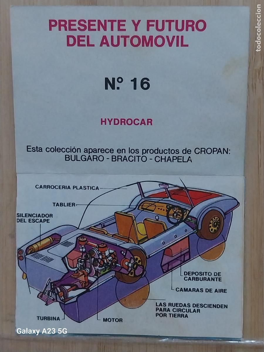 Coleccionismo cromos antiguos: CROPAN MEGATON EL MUNDO QUE NO VES CROMO 16 HYDROCAR RECUPERADO ORIGINAL