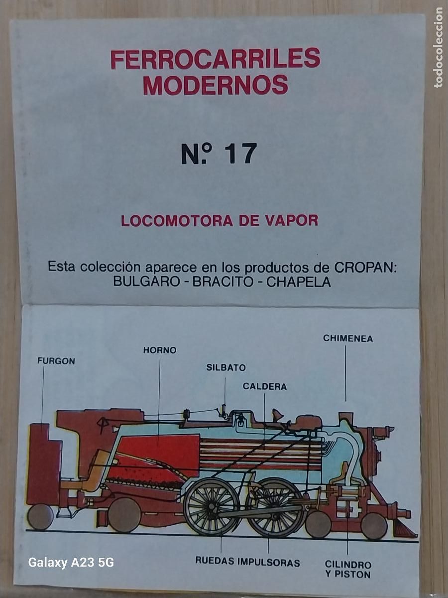Coleccionismo cromos antiguos: CROPAN MEGATON EL MUNDO QUE NO VES CROMO 17 LOCOMOTORA VAPOR RECUPERADO ORIGINAL