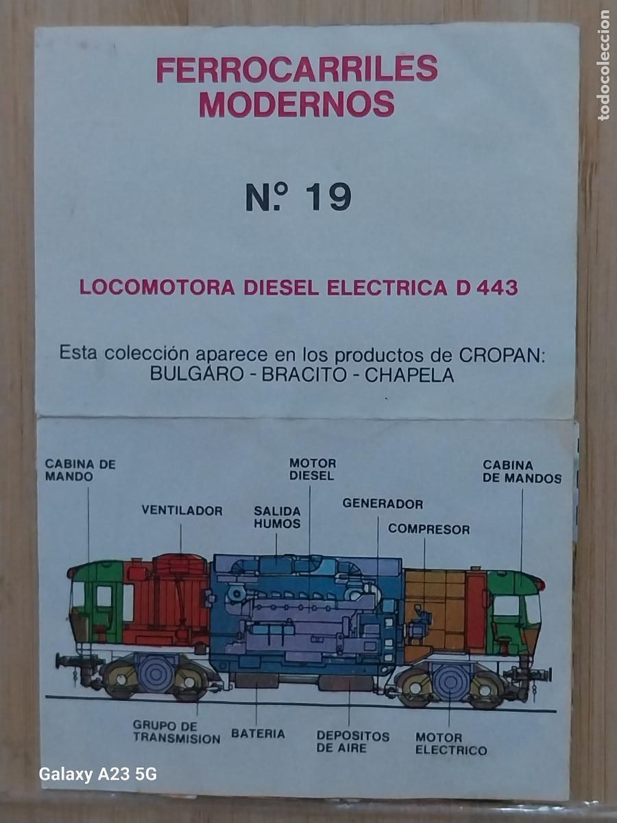 Coleccionismo cromos antiguos: CROPAN MEGATON EL MUNDO QUE NO VES CROMO 19 LOCOMOTORA DIESEL D 443 RECUPERADO ORIGINAL