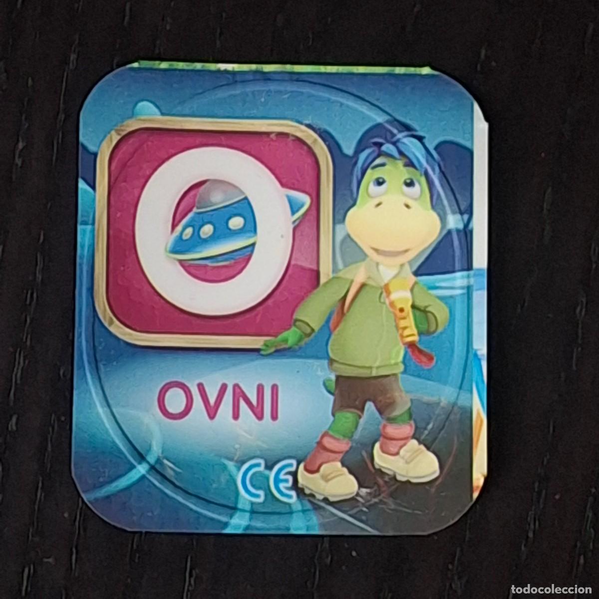 Coleccionismo cromos antiguos: DANONINO PETIT SUISSE TAPA YOGURT CROMO - ABECEDARIO - LETRA O OVNI - DANONE
