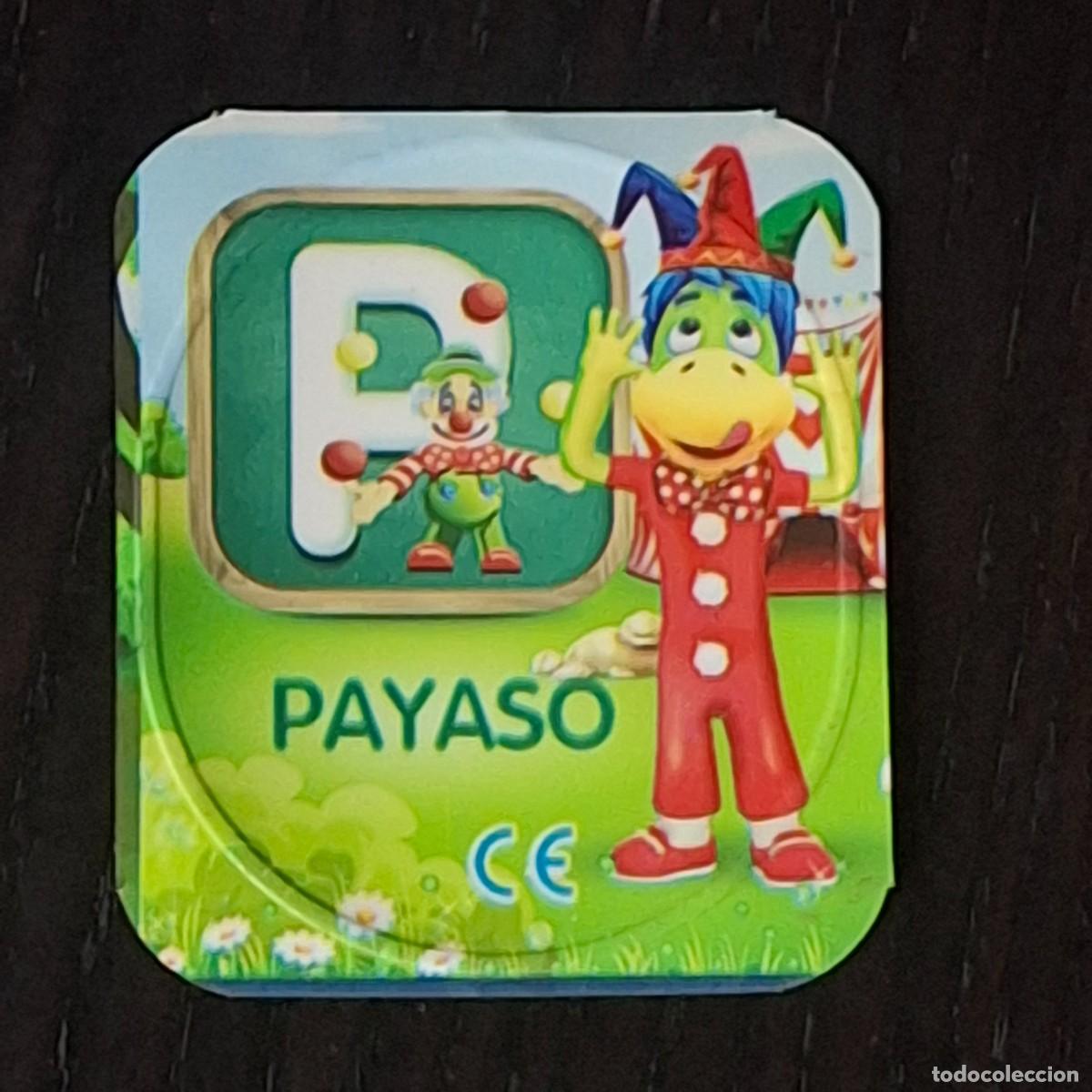 Coleccionismo cromos antiguos: DANONINO PETIT SUISSE TAPA YOGURT CROMO - ABECEDARIO - LETRA P PAYASO - DANONE