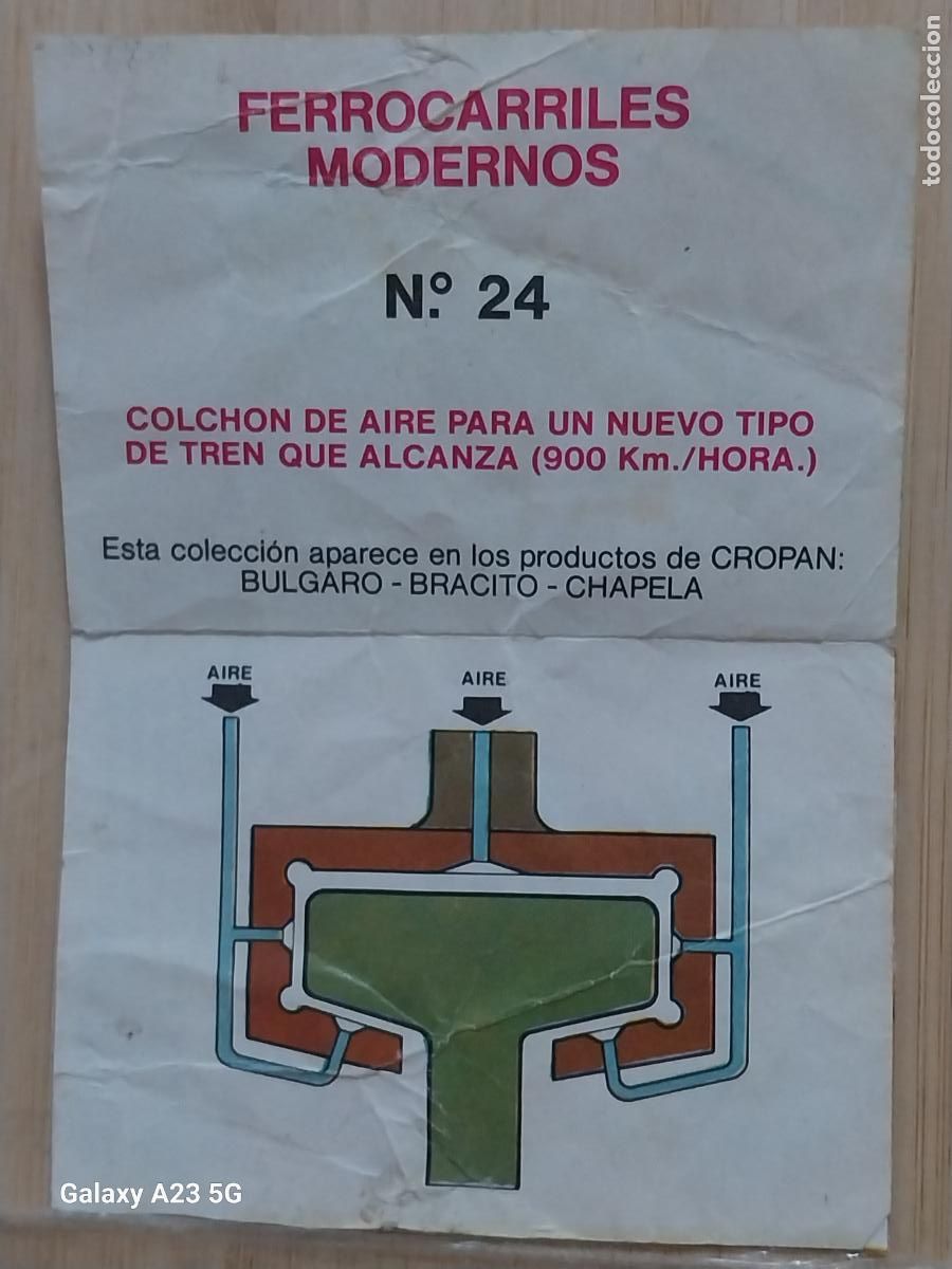 Coleccionismo cromos antiguos: CROPAN MEGATON EL MUNDO QUE NO VES CROMO 24 COLCHON AIRE PARA TREN RECUPERADO ORIGINAL