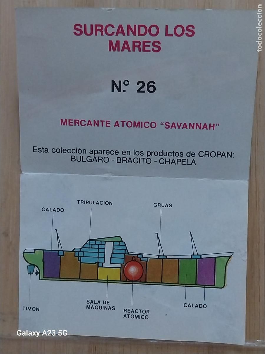 Coleccionismo cromos antiguos: CROPAN MEGATON EL MUNDO QUE NO VES CROMO 26 MERCANTE ATOMICO SAVANNAH RECUPERADO ORIGINAL
