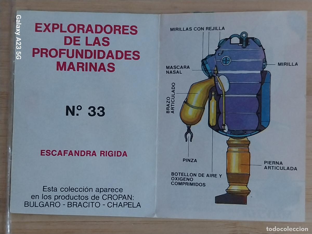 Coleccionismo cromos antiguos: CROPAN MEGATON EL MUNDO QUE NO VES CROMO 33 ESCAFANDRA RIGIDA RECUPERADO ORIGINAL