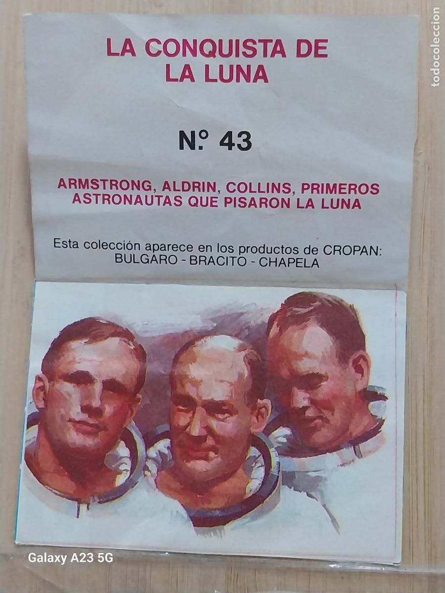 Coleccionismo cromos antiguos: CROPAN MEGATON EL MUNDO QUE NO VES CROMO 43 ARMSTRONG ALVIN COLLINS RECUPERADO ORIGINAL