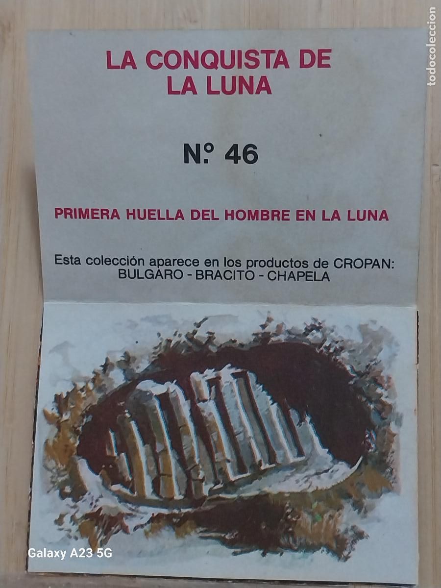Collectable Antique Stickers: CROPAN MEGATON EL MUNDO QUE NO VES CROMO 46 HUELLA LUNA RECUPERADO ORIGINAL