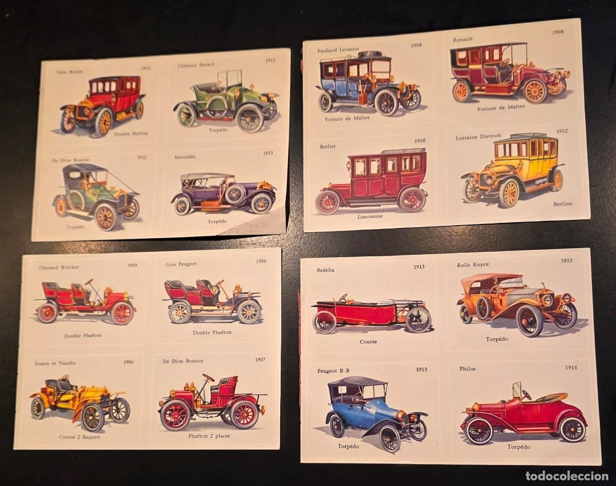 Coleccionismo cromos antiguos: Lote de 16 cromos vintage de coches antiguos franceses 1890-1899