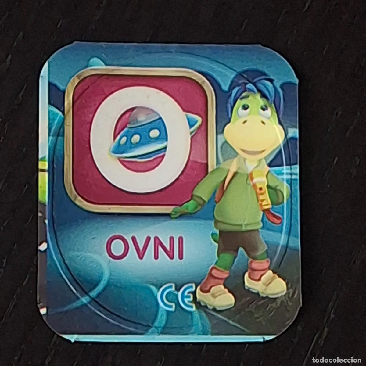 Coleccionismo cromos antiguos: DANONINO PETIT SUISSE TAPA YOGURT CROMO - ABECEDARIO - LETRA O OVNI - DANONE