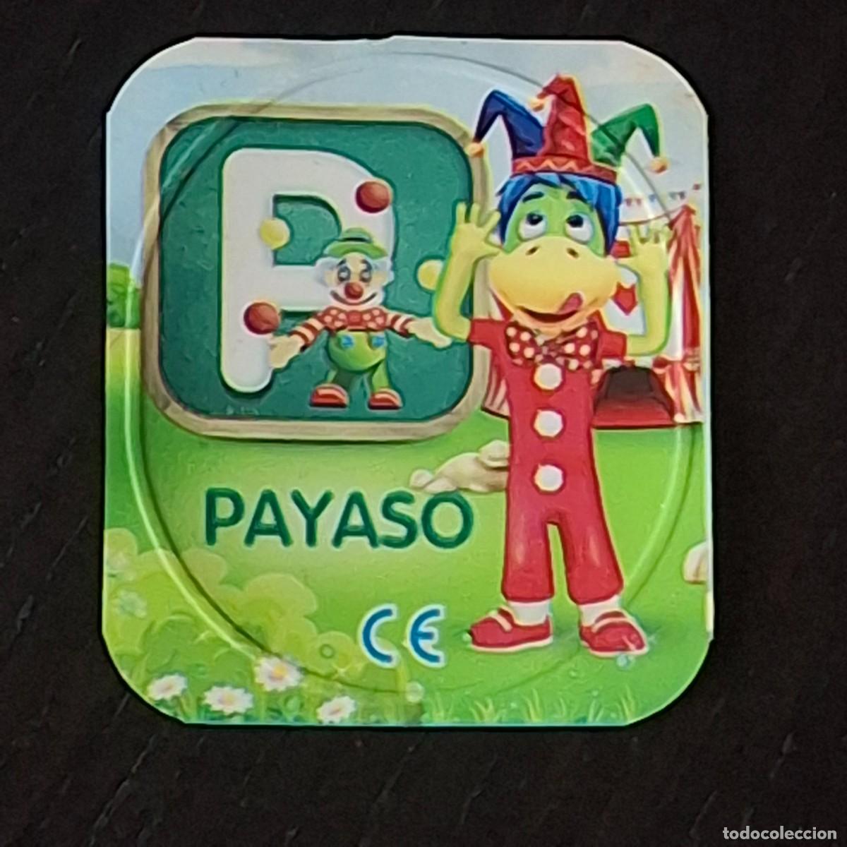 Coleccionismo cromos antiguos: DANONINO PETIT SUISSE TAPA YOGURT CROMO - ABECEDARIO - LETRA P PAYASO - DANONE