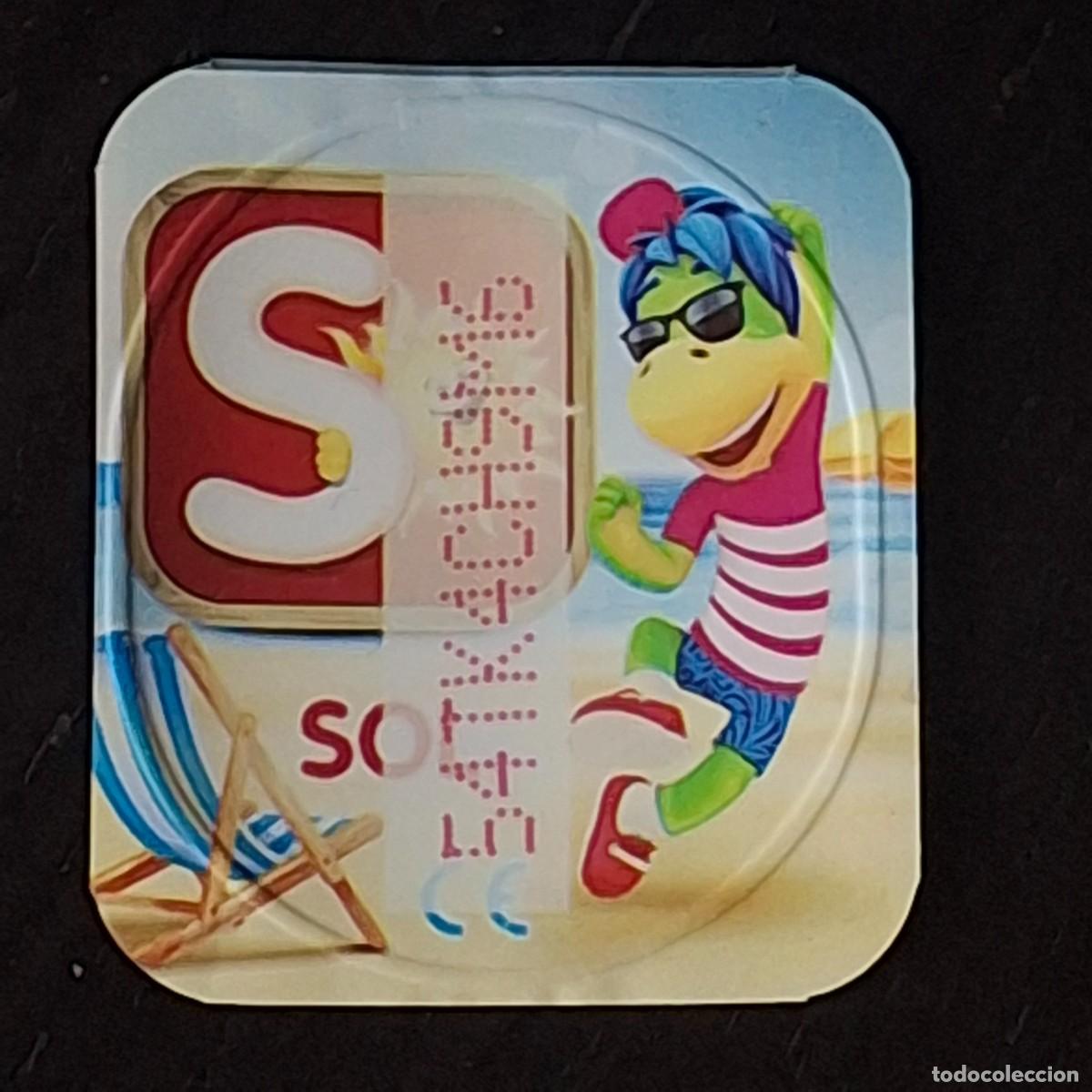 Coleccionismo cromos antiguos: DANONINO PETIT SUISSE TAPA YOGURT CROMO - ABECEDARIO - LETRA S SOL - DANONE