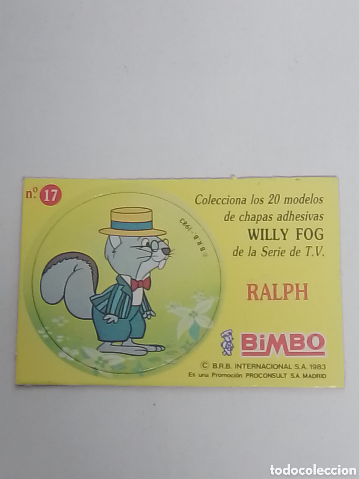 Coleccionismo cromos antiguos: Cromo Bimbo Willy Fog - Ralph.