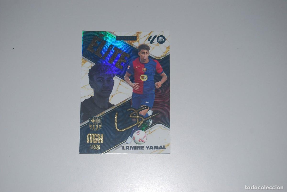 Coleccionismo cromos antiguos: LAMINE YAMAL F.C. BARCELONA MGK MEGACRACKS ELITE POWER FIRMADO N&ordm; P9 LIGA 2025-2026,25-26