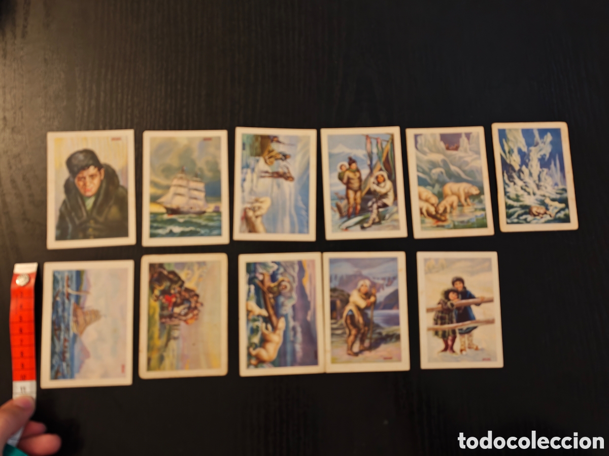 Coleccionismo cromos antiguos: 11 cromos La conquista del polo norte