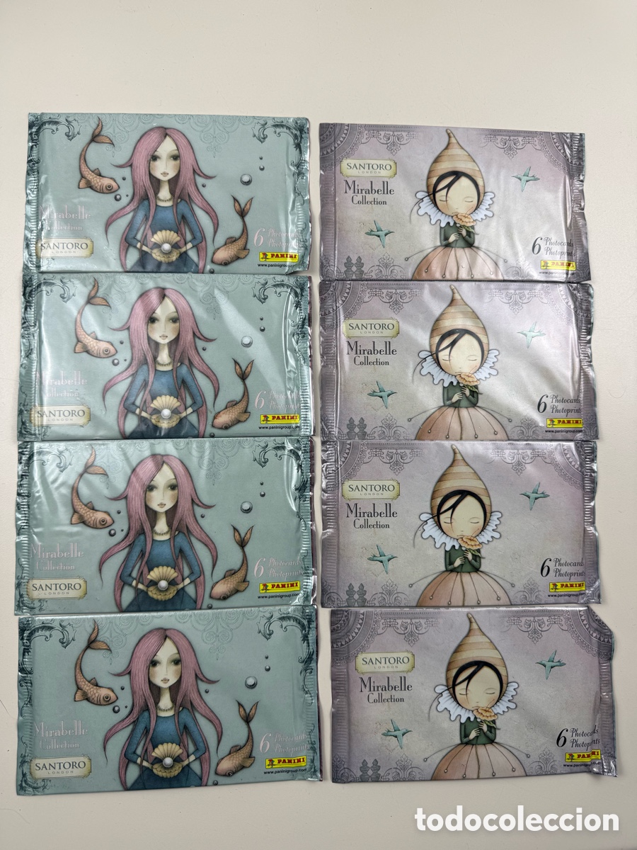 Coleccionismo cromos antiguos: 8 sobres cerrados Panini Photocards Santoro.