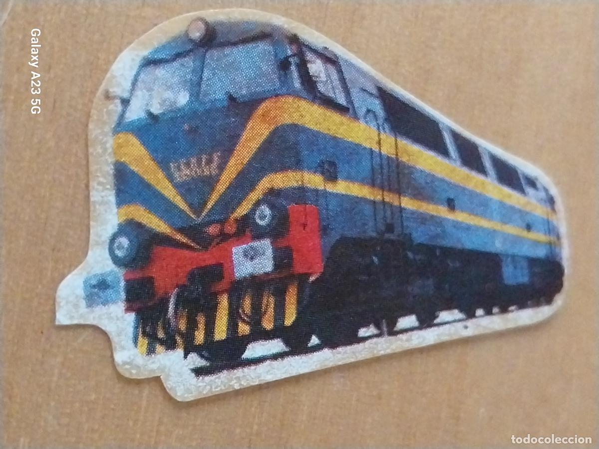 Colecionismo Cromos antigos: BIMBO AVENTURA DEL TREN A&Ntilde;O 1975 MAQUINA MACOSA G.M CROMO 27 RECUPERADO 3.5CMS