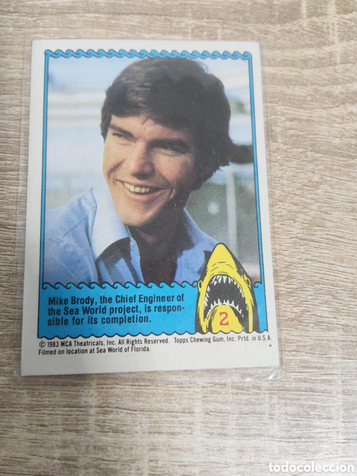 Coleccionismo cromos antiguos: Topps Chewing Gum 1983 Card 2 pel&iacute;cula Tibur&oacute;n 3d
