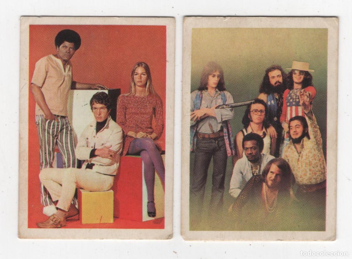 Coleccionismo cromos antiguos: 2 CROMOS EDICIONES ESTE A&Ntilde;O 1973 LOS POP TOPS Y LOS INTERPRETES DE&Ntilde;L TELEFILM PATRULLA JUVENIL