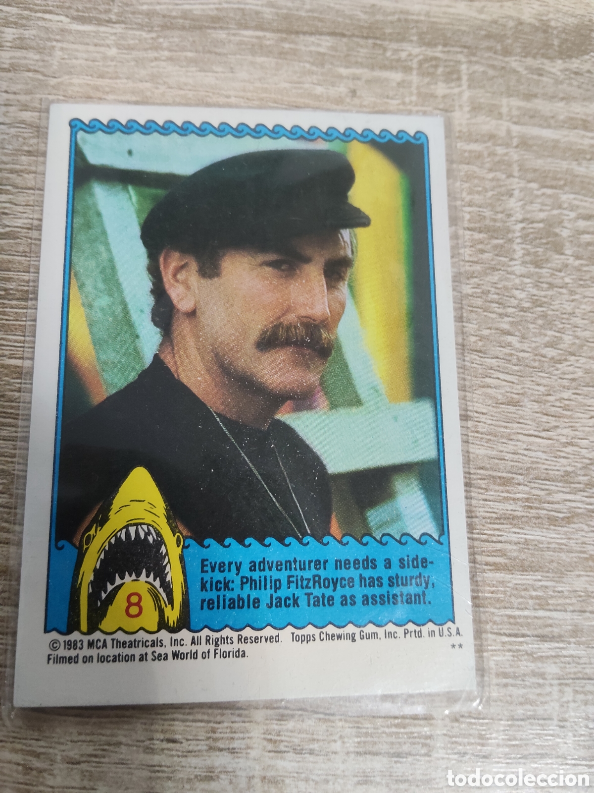 Coleccionismo cromos antiguos: Topps Chewing Gum 1983 card 8 tibur&oacute;n 3d