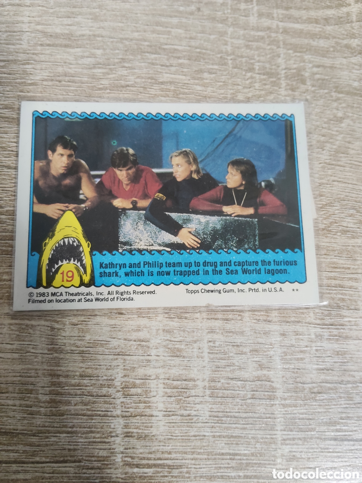 Coleccionismo cromos antiguos: Topps Chewing Gum 1983 Card 19 tibur&oacute;n 3d