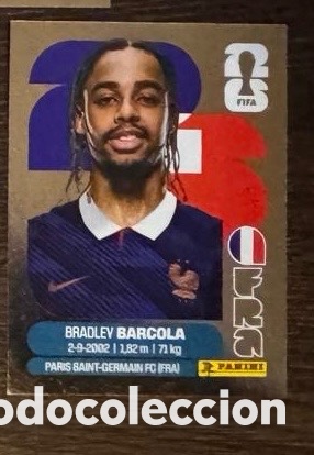 Coleccionismo cromos antiguos: Barcola Sticker Panini World Cup 2026 Silver France FRA16