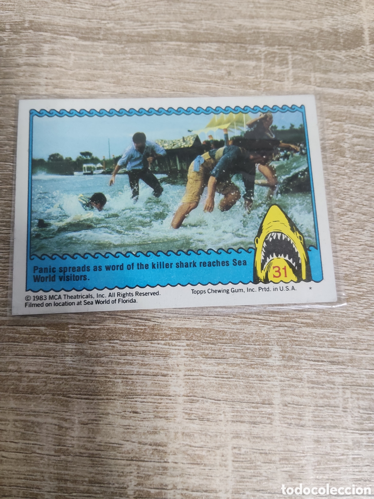 Coleccionismo cromos antiguos: Topps Chewing Gum 1983 Card 31 tibur&oacute;n 3d
