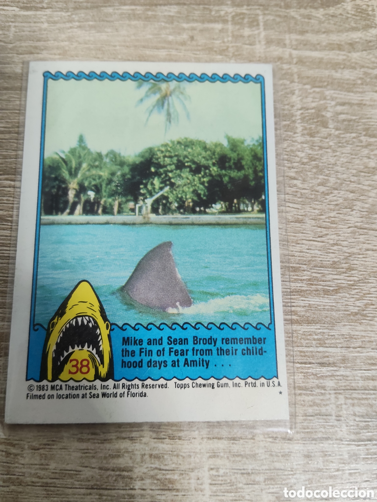 Coleccionismo cromos antiguos: Topps Chewing Gum 1983 card 38 tibur&oacute;n 3d