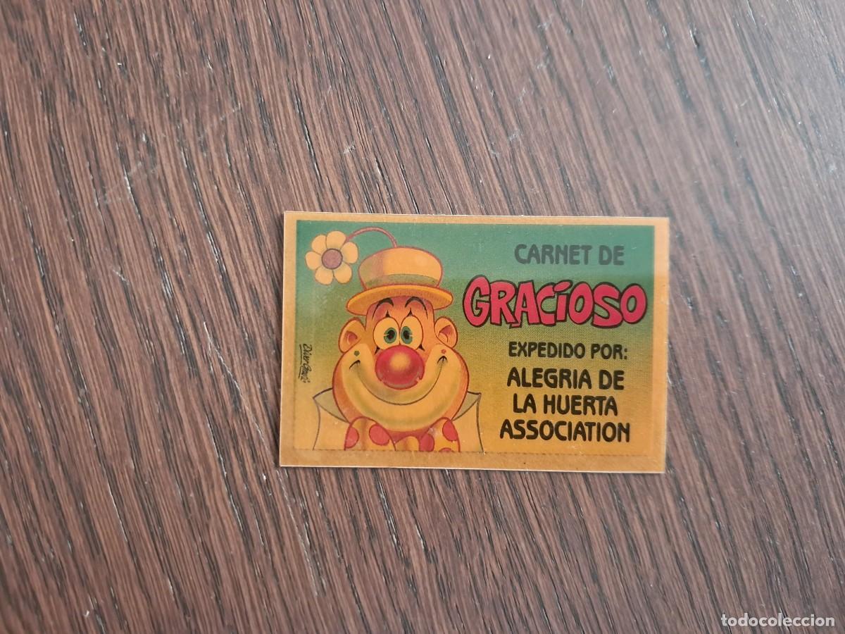 Coleccionismo cromos antiguos: cromo adhesivo de bollycao, bolly-carnet, carnet de gracioso. sin pegar.