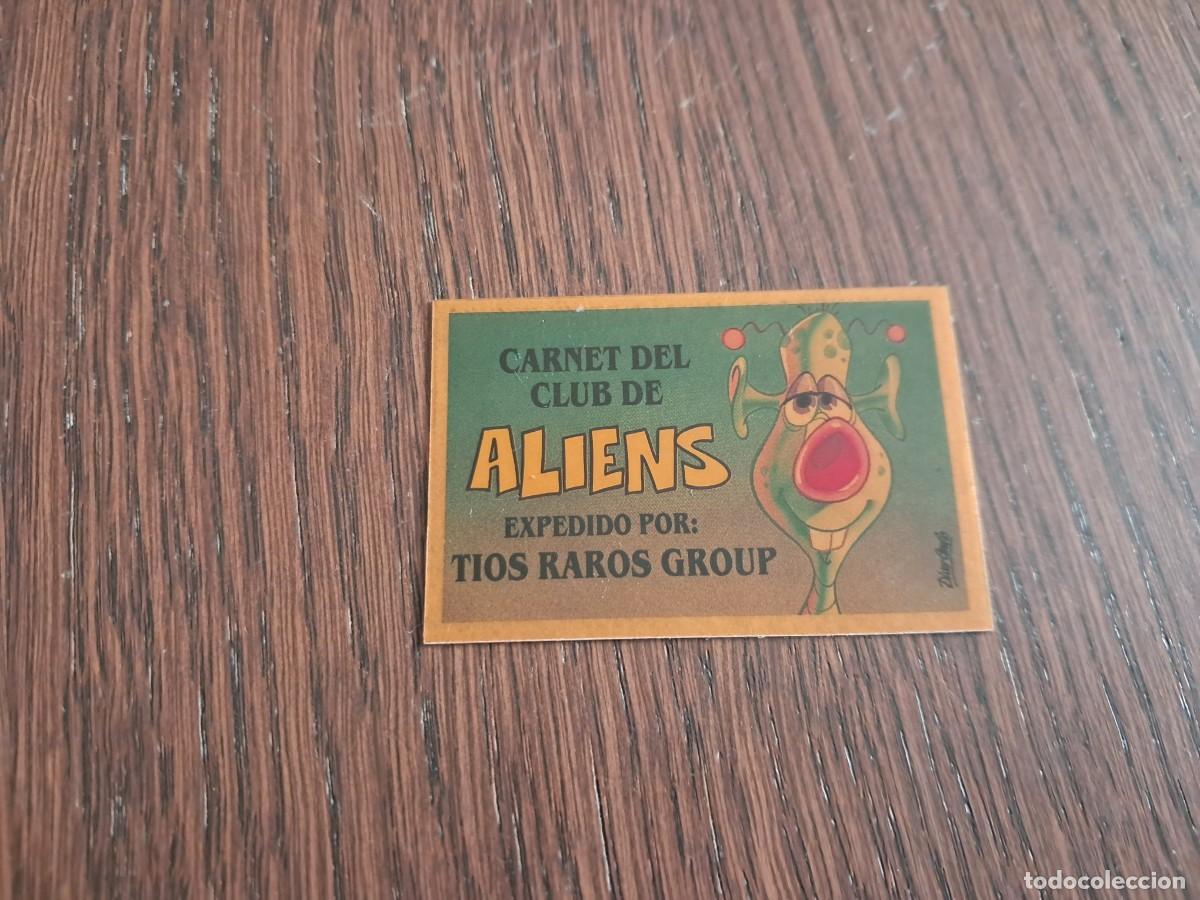 Coleccionismo cromos antiguos: cromo adhesivo de bollycao, bolly-carnet, carnet del club de Aliens. sin pegar.