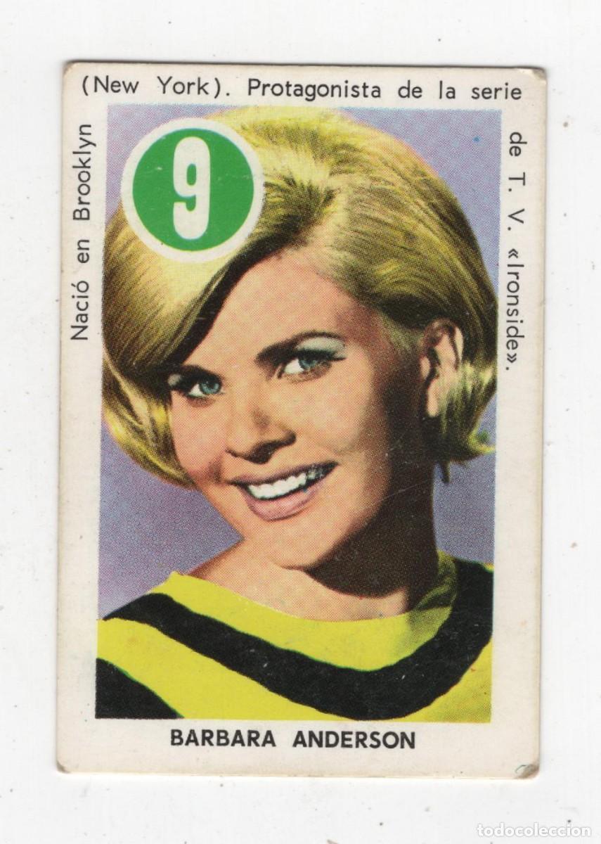 Coleccionismo cromos antiguos: CROMO / CARTA FHER BARBARA ANDERSON (IRONSIDE) ASES Y ESTRELLAS A&Ntilde;O 1969 IMAGEN DOS CARAS