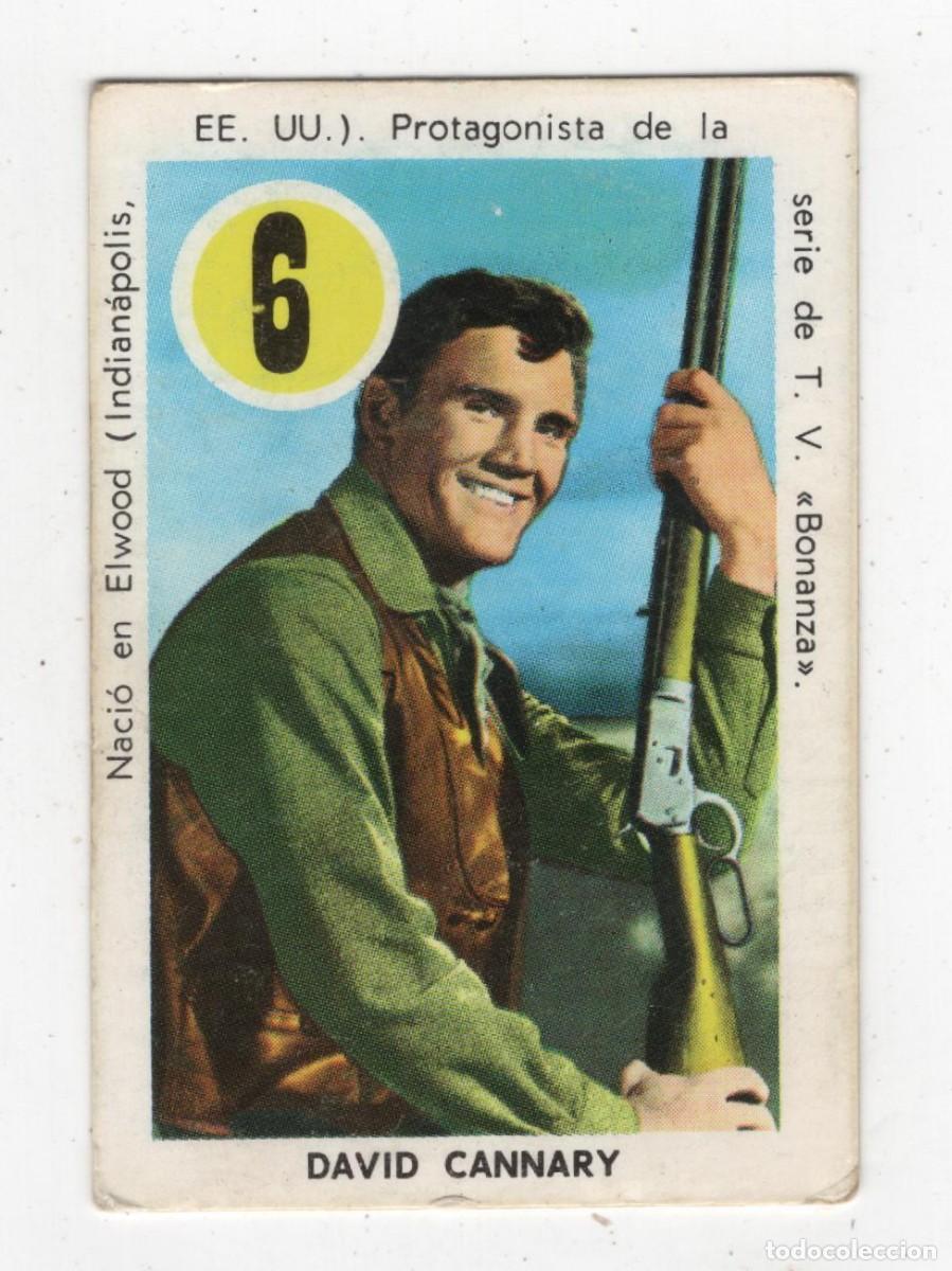 Coleccionismo cromos antiguos: CROMO / CARTA FHER DAVID CANNARY (BONANZA) ASES Y ESTRELLAS A&Ntilde;O 1969 IMAGEN DOS CARAS