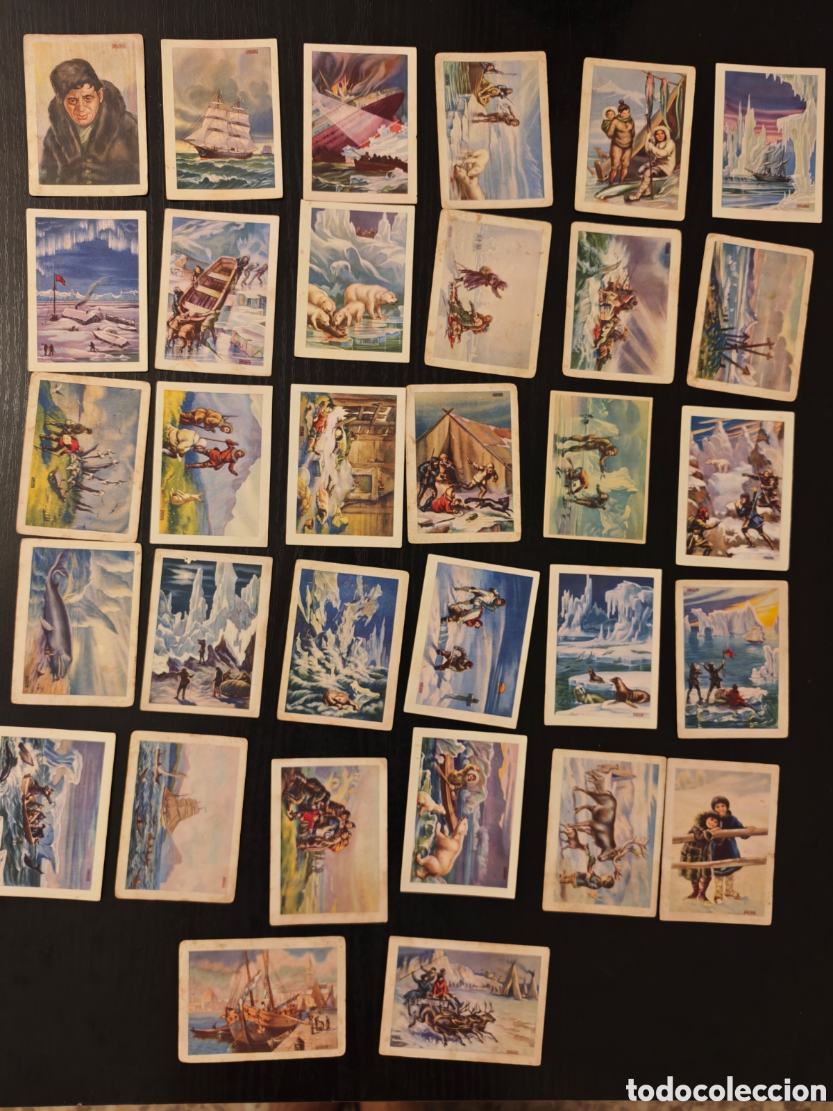 Coleccionismo cromos antiguos: 32 cromos la conquista del polo norte