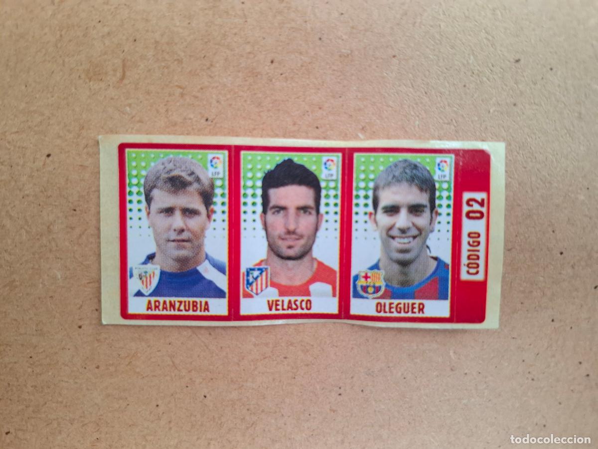 Coleccionismo cromos antiguos: CHICLE LIGA PANINI 2005 2006 - 2 ARANZUBIA ATHLETIC CLUB / VELASCO AT.MADRID / OLEGUER BARCELONA