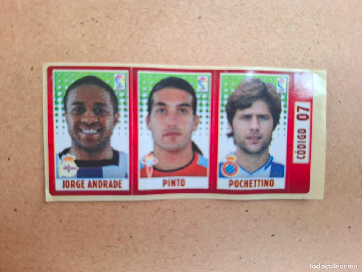 Coleccionismo cromos antiguos: CHICLE LIGA PANINI 2005 2006 - 7 ANDRADE R.C.DEPORTIVO / PINTO R.C. CELTA / POCHETTINO RCD. ESPANYOL