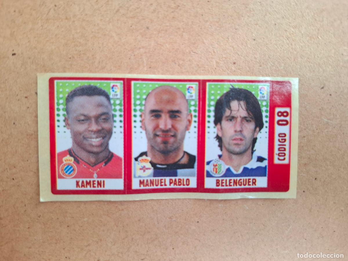 Coleccionismo cromos antiguos: CHICLE LIGA PANINI 2005 2006 - 8 KAMENI ESPANYOL / M. PABLO R.C. DEPORTIVO / BELENGUER GETAFE CF