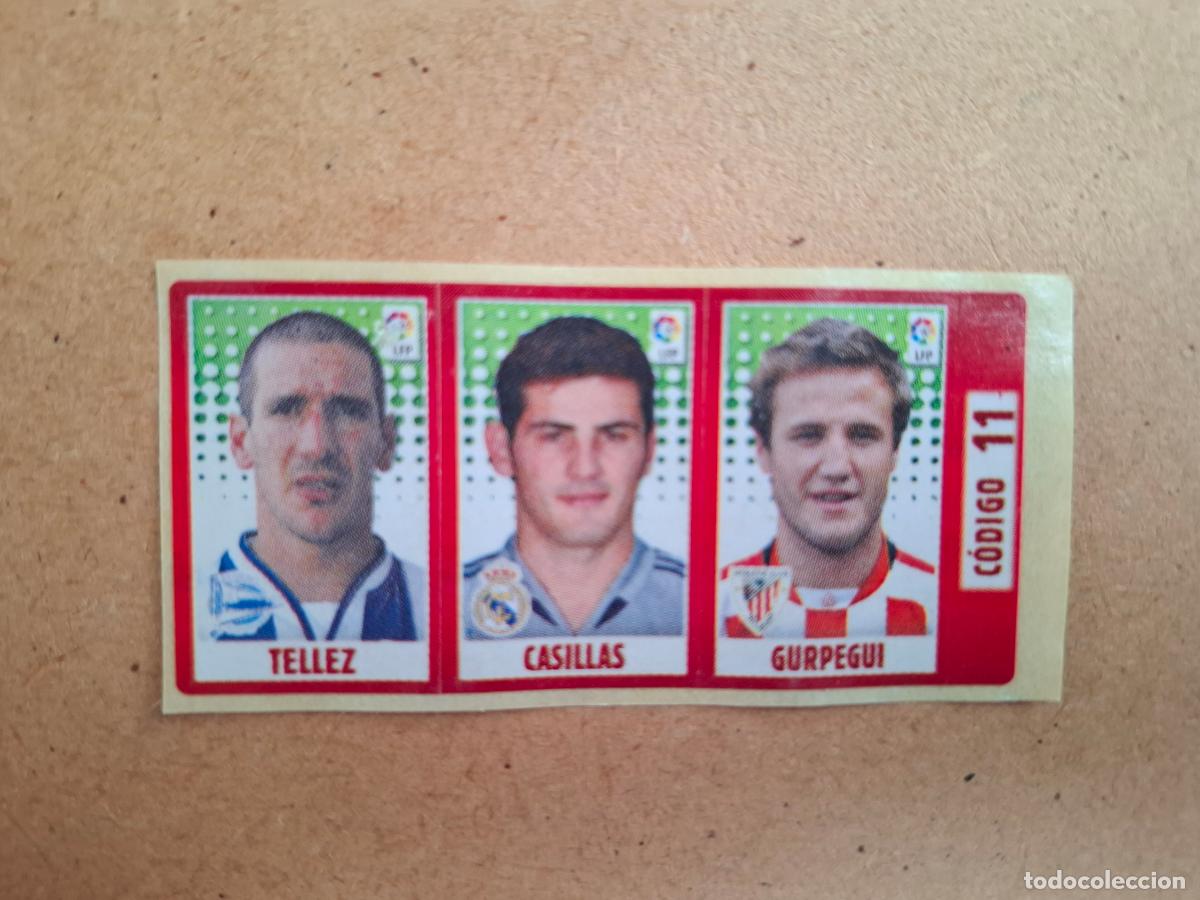 Coleccionismo cromos antiguos: CHICLE LIGA PANINI 2005 2006 - 11 TELLEZ ALAV&Eacute;S / CASILLAS REAL MADRID / GURPEGUI ATHLETIC CLUB